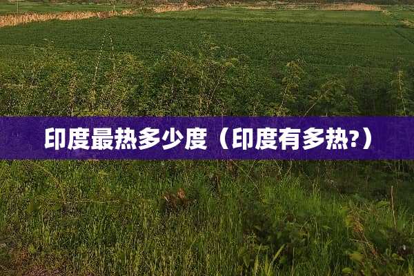 印度最热多少度（印度有多热?）