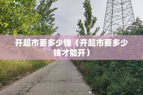 开超市要多少钱（开超市要多少钱才能开）