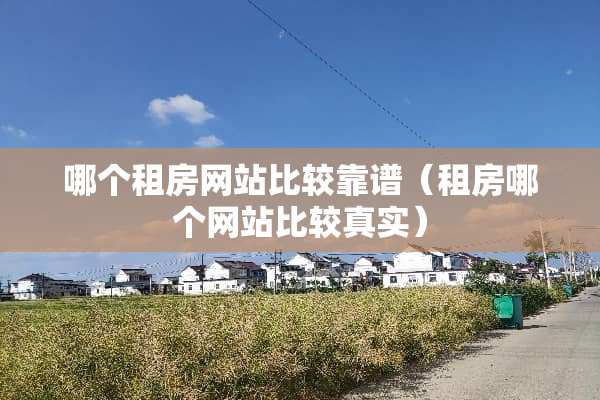 哪个租房网站比较靠谱（租房哪个网站比较真实）