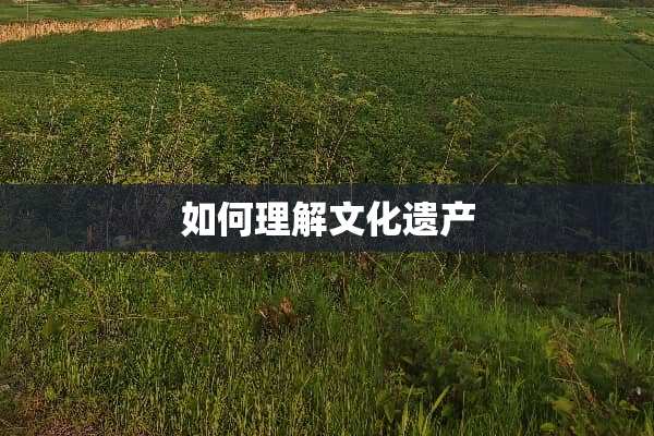 如何理解文化遗产