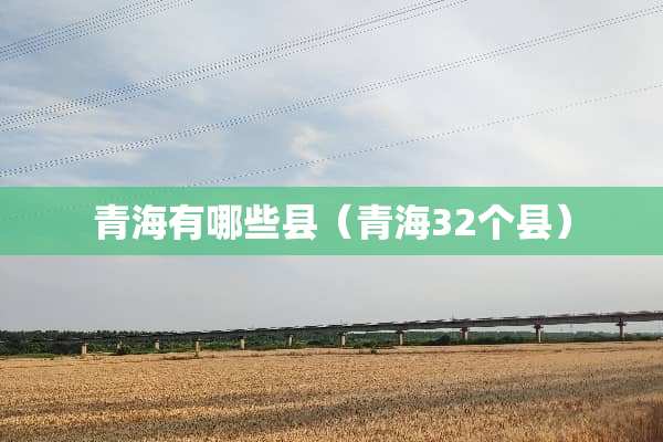 青海有哪些县（青海32个县）