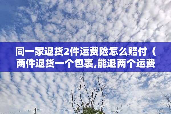 同一家退货2件运费险怎么赔付（两件退货一个包裹,能退两个运费险吗）