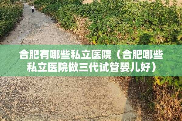 合肥有哪些私立医院（合肥哪些私立医院做三代试管婴儿好）