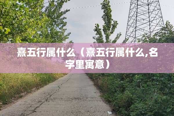 熹五行属什么（熹五行属什么,名字里寓意）