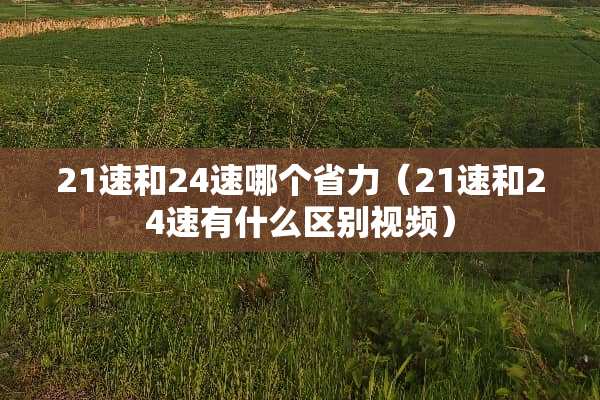 21速和24速哪个省力（21速和24速有什么区别视频）
