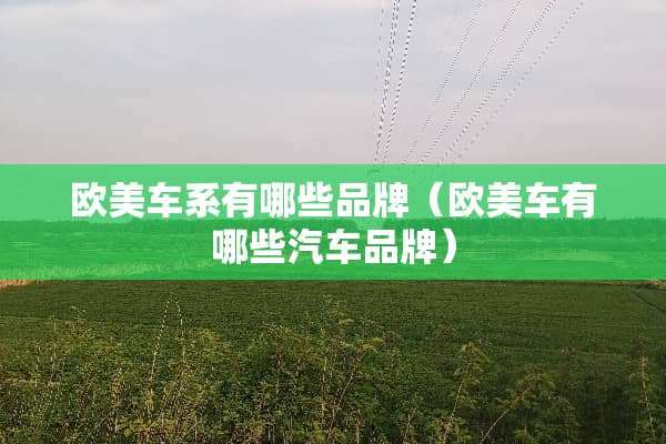 欧美车系有哪些品牌（欧美车有哪些汽车品牌）