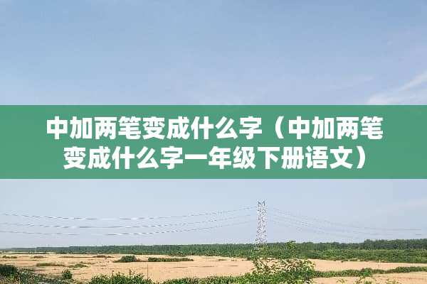 中加两笔变成什么字（中加两笔变成什么字一年级下册语文）