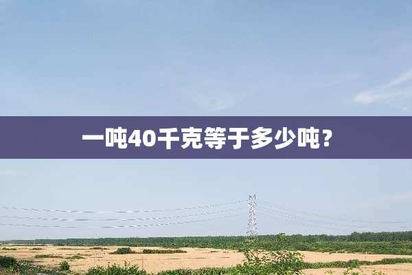 一吨40千克等于多少吨？