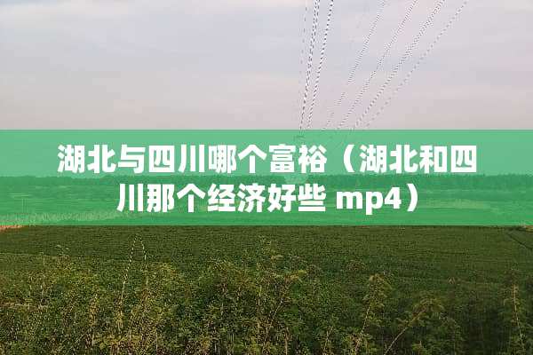 湖北与四川哪个富裕（湖北和四川那个经济好些 mp4）