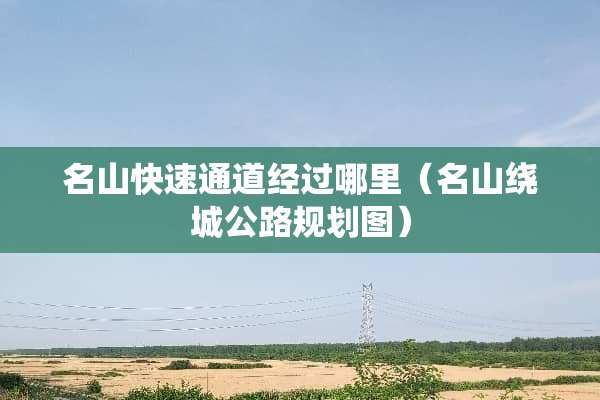 名山快速通道经过哪里（名山绕城公路规划图）