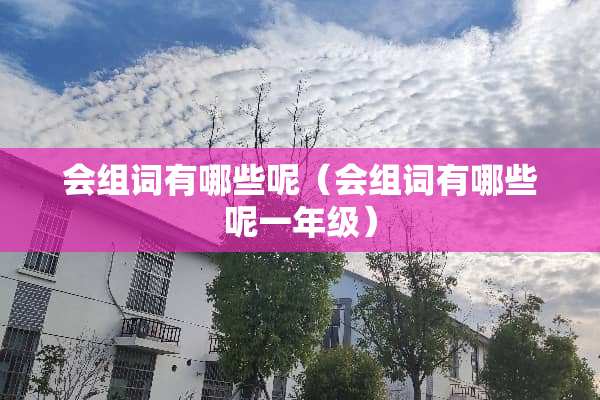 会组词有哪些呢（会组词有哪些呢一年级）