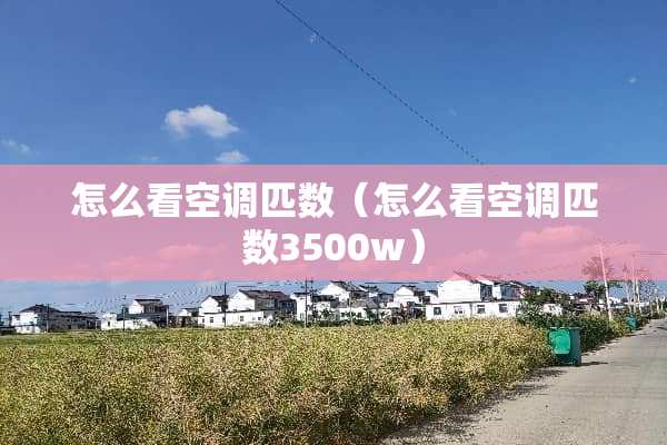 怎么看空调匹数（怎么看空调匹数3500w）