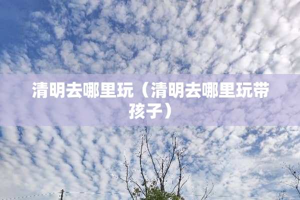 清明去哪里玩（清明去哪里玩带孩子）