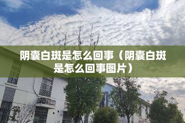 *囊白斑是怎么回事（*囊白斑是怎么回事图片）