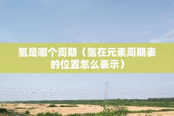 氢是哪个周期（氢在元素周期表的位置怎么表示）