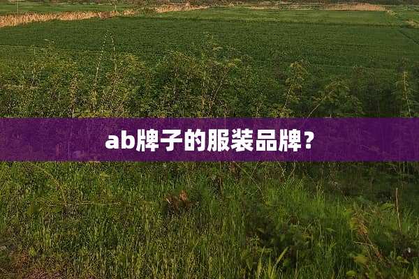 ab牌子的服装品牌？