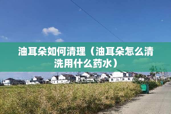 油耳朵如何清理（油耳朵怎么清洗用什么药水）