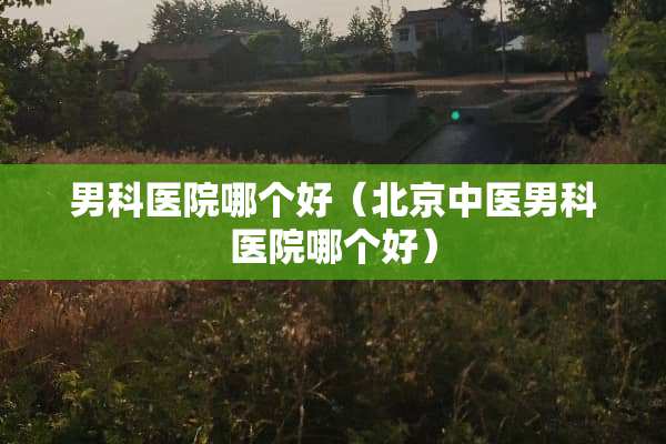 男科医院哪个好（北京中医男科医院哪个好）