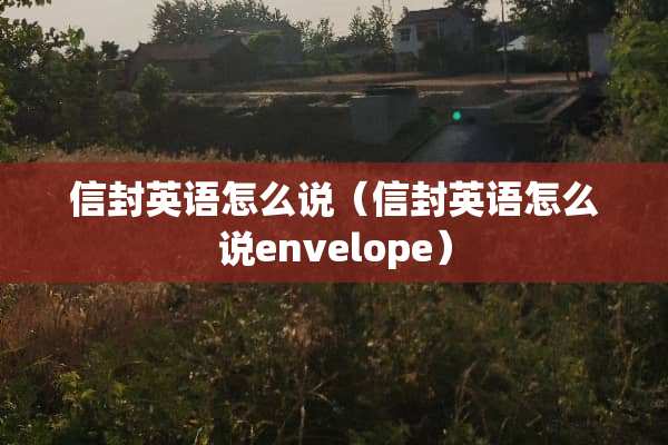 信封英语怎么说（信封英语怎么说envelope）