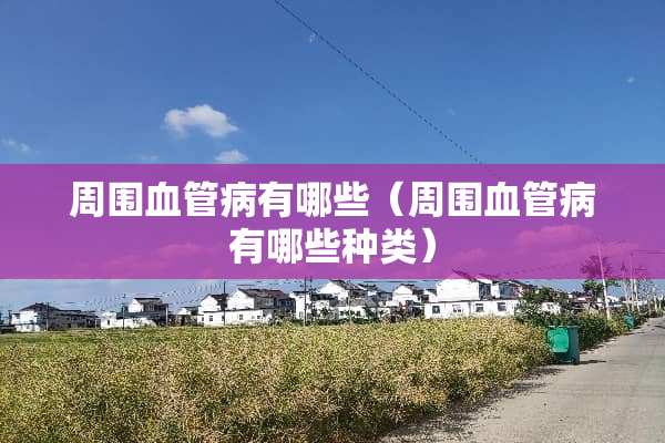 周围血管病有哪些（周围血管病有哪些种类）