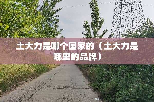 土大力是哪个国家的（土大力是哪里的品牌）