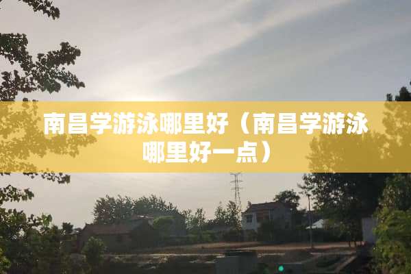 南昌学游泳哪里好（南昌学游泳哪里好一点）
