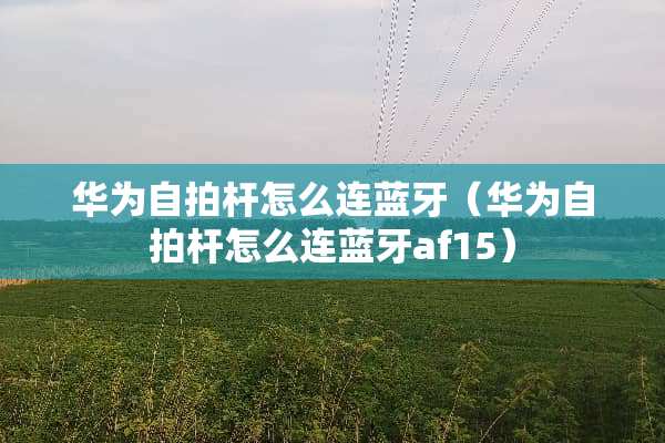 华为**杆怎么连蓝牙（华为**杆怎么连蓝牙af15）