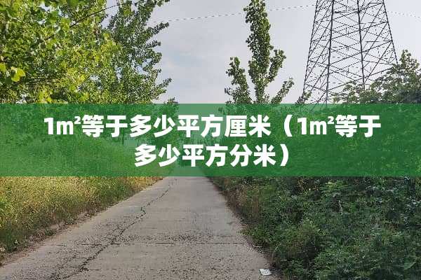 1㎡等于多少平方厘米（1㎡等于多少平方分米）