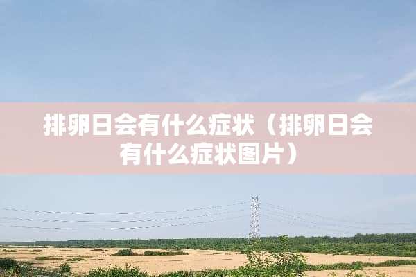 排卵日会有什么症状（排卵日会有什么症状图片）