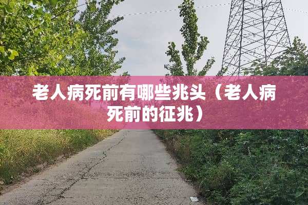 老人病死前有哪些兆头（老人病死前的征兆）