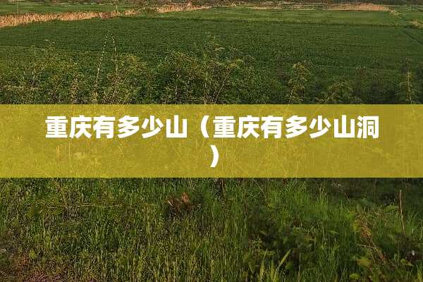 重庆有多少山（重庆有多少山洞）