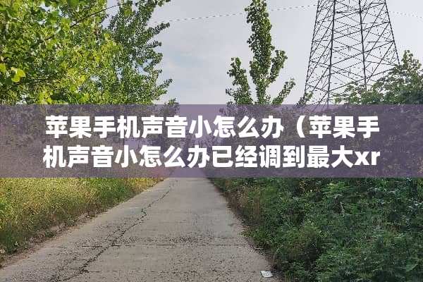 苹果手机声音小怎么办（苹果手机声音小怎么办已经调到最大xr）