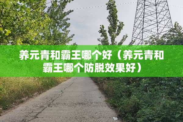 养元青和霸王哪个好（养元青和霸王哪个防脱效果好）