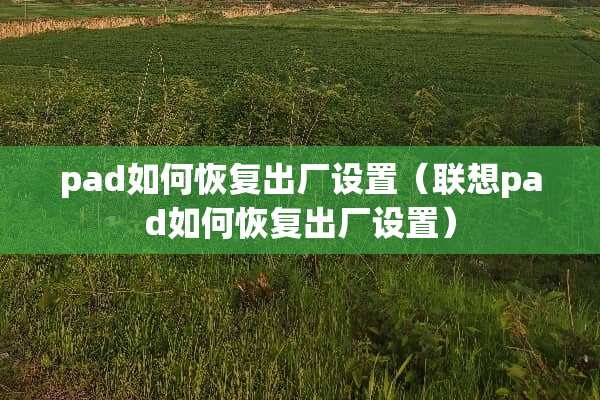 pad如何恢复出厂设置（联想pad如何恢复出厂设置）