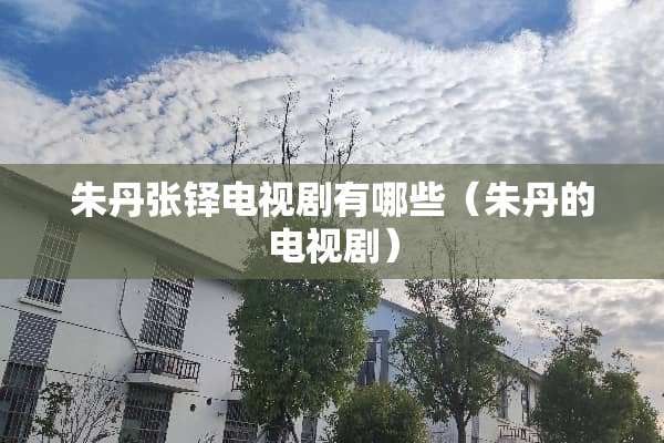 朱丹张铎电视剧有哪些（朱丹的电视剧）