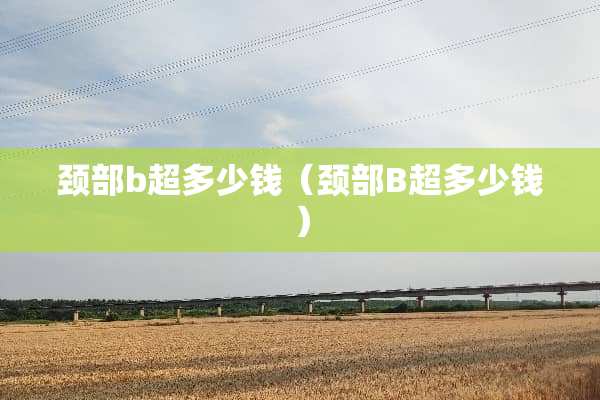 颈部b超多少钱（颈部B超多少钱）