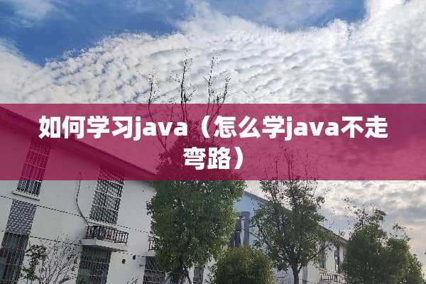 如何学习java（怎么学java不走弯路）