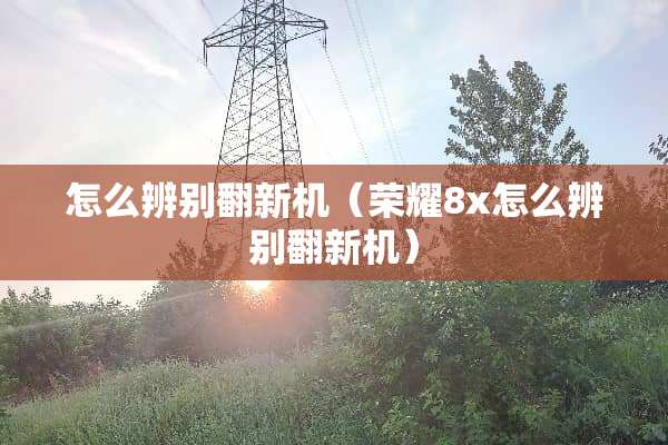 怎么辨别翻新机（荣耀8x怎么辨别翻新机）