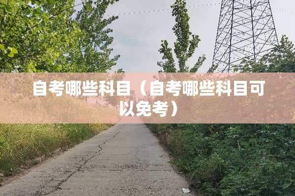 自考哪些科目（自考哪些科目可以免考）