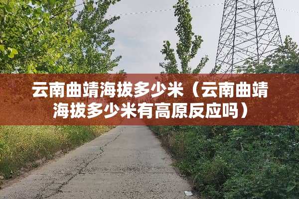 云南曲靖海拔多少米（云南曲靖海拔多少米有高原反应吗）