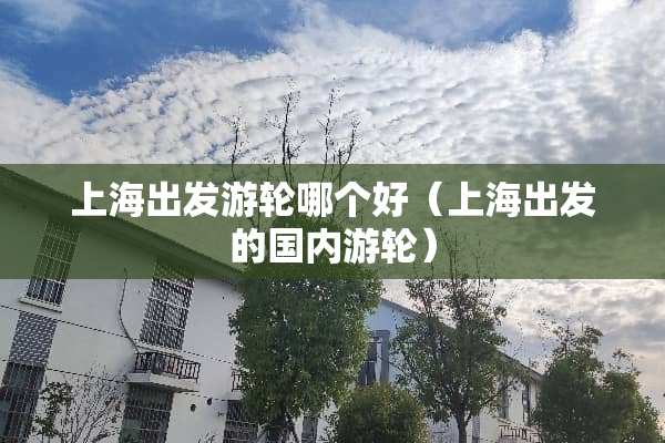上海出发游轮哪个好（上海出发的国内游轮）