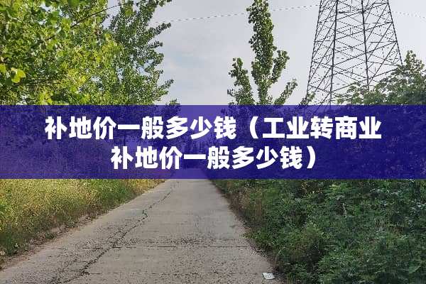 补地价一般多少钱（工业转商业补地价一般多少钱）