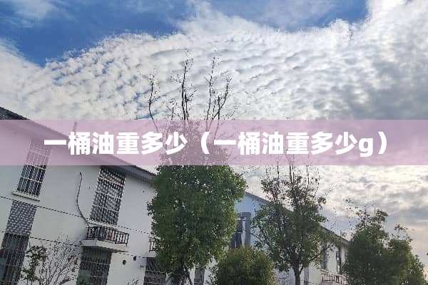 一桶油重多少（一桶油重多少g）