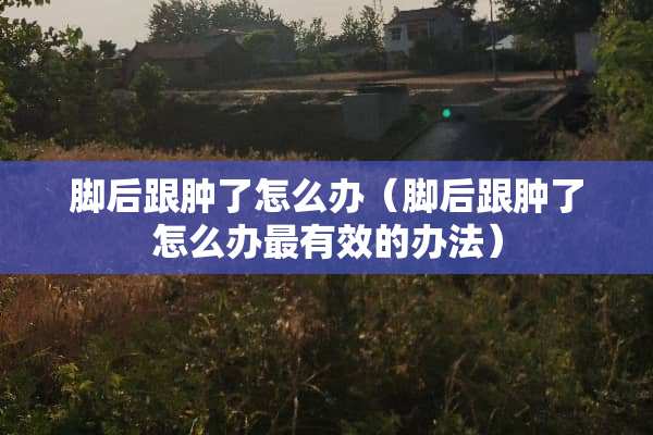 脚后跟肿了怎么办（脚后跟肿了怎么办最有效的办法）