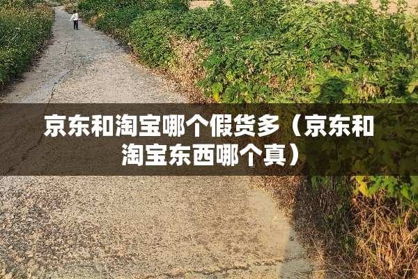 京东和淘宝哪个假货多（京东和淘宝东西哪个真）