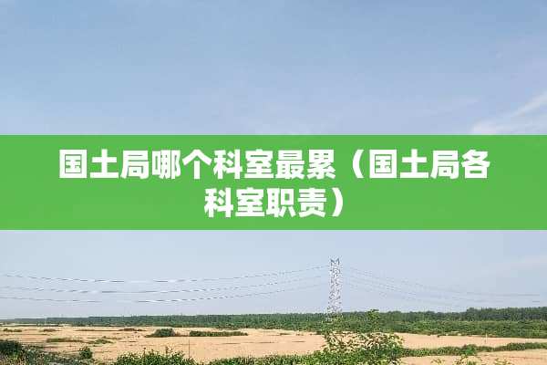 国土局哪个科室最累（国土局各科室职责）