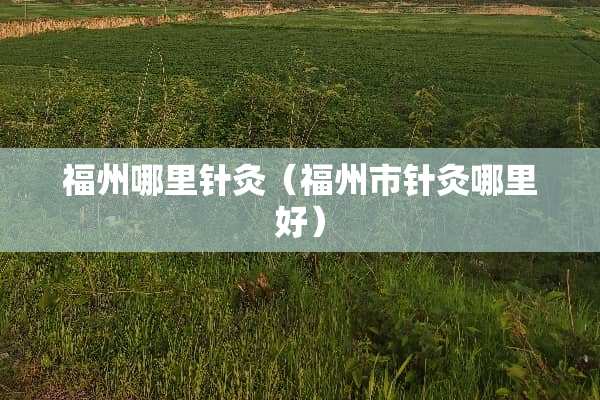 福州哪里针灸（福州市针灸哪里好）