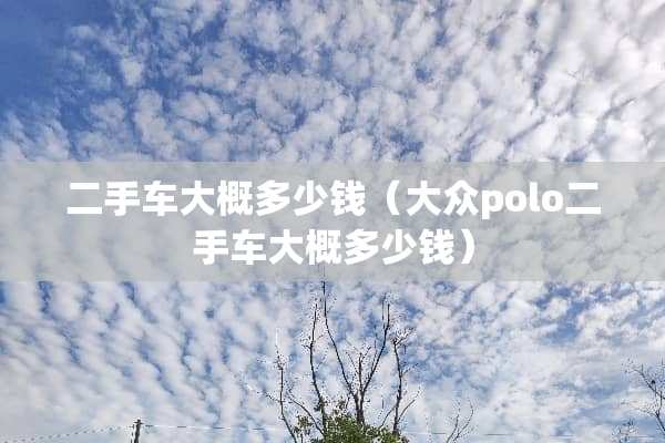 二手车大概多少钱（大众polo二手车大概多少钱）