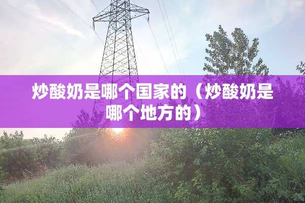 炒酸奶是哪个国家的（炒酸奶是哪个地方的）