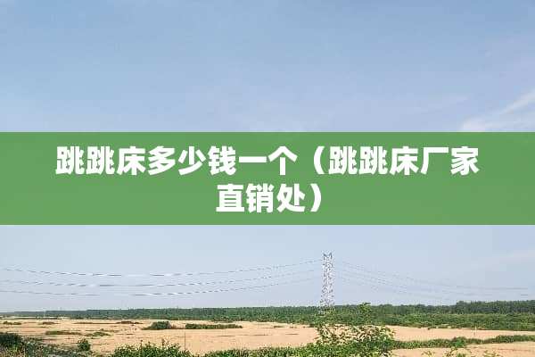 跳跳床多少钱一个（跳跳床厂家直销处）